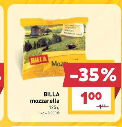 BILLA mozzarella 125 g 