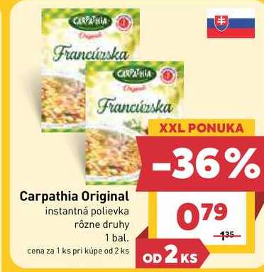 Carpathia Original instantná polievka rôzne druhy 1 bal. 
