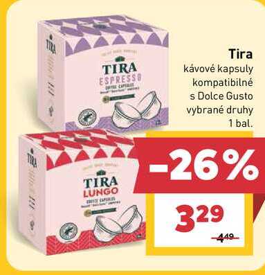 Tira kávové kapsuly kompatibilné s Dolce Gusto vybrané druhy 1 bal. 