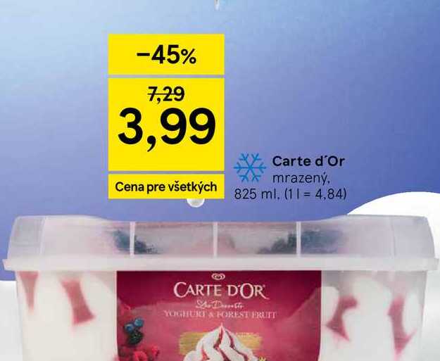 Carte d'Or mrazený, 825 ml