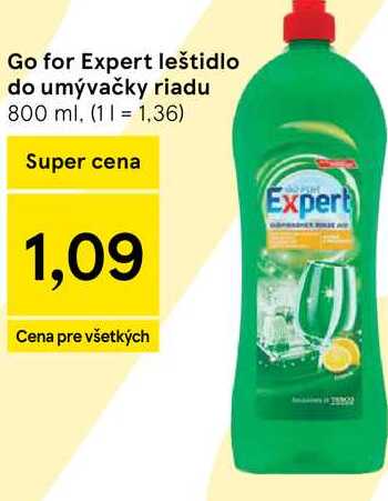 Go for Expert leštidlo do umývačky riadu 800 ml