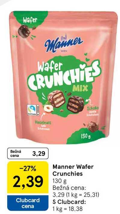 Manner Wafer Crunchies 130 g 