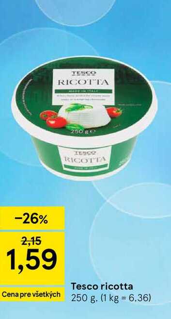 Tesco ricotta 250 g