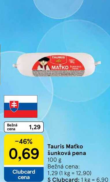 Tauris Maťko šunková pena 100 g 