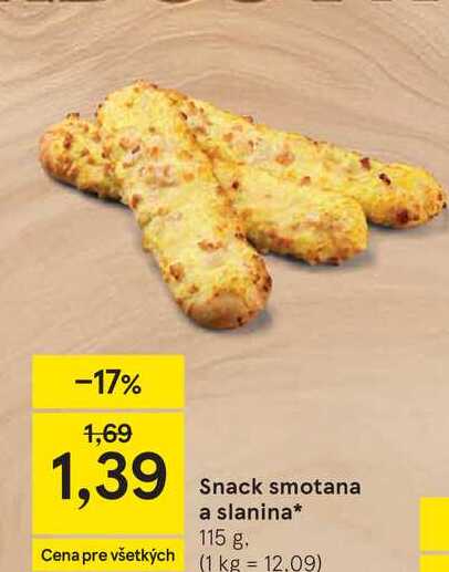 Snack smotana a slanina 115 g
