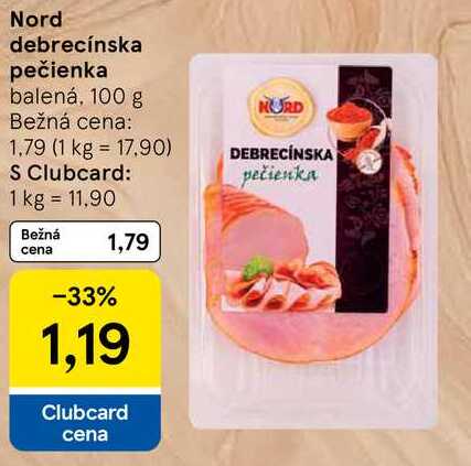 Nord debrecínska pečienka balená, 100 g 