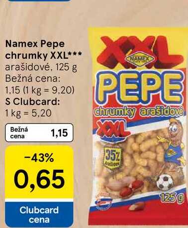 Namex Pepe chrumky XXL arašidové, 125 g 