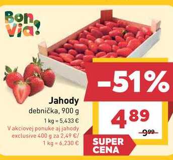Jahody debnička, 900 g 