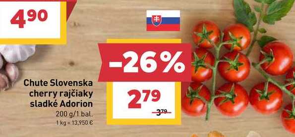 Chute Slovenska cherry rajčiaky sladké Adorion 200 g/1 bal.