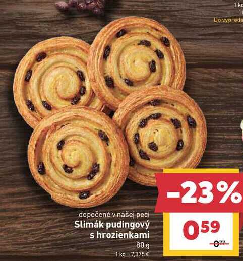 Slimák pudingový s hrozienkami 80 g 