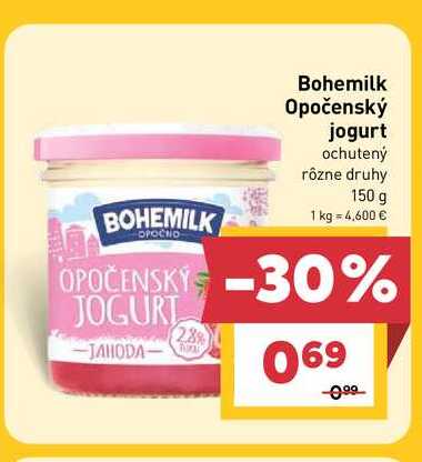 Bohemilk Opočenský jogurt ochutený rôzne druhy 150 g 