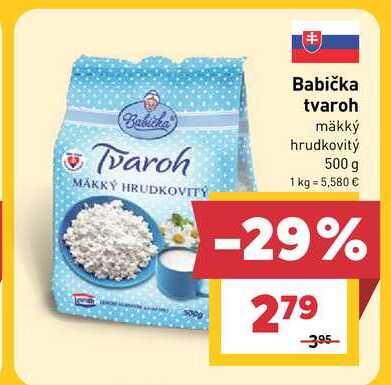 Babička tvaroh mäkký hrudkovitý 500 g 