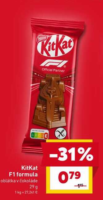 KitKat F1 formula oblátka v čokoláde 29 g 