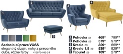 Sedacia súprava VOSS - 2 Pohovka