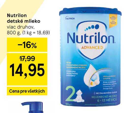 Nutrilon detské mlieko viac druhov, 800 g