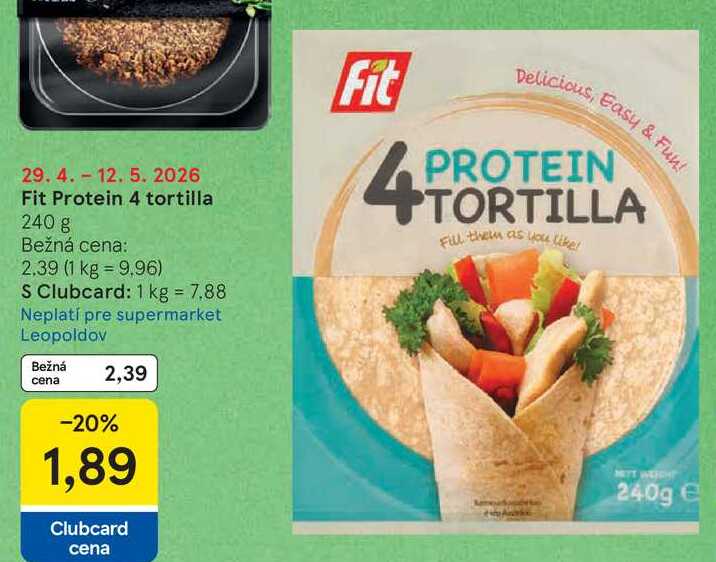 Fit Protein 4 tortilla 240 g