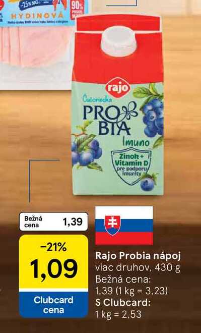 Rajo Probia nápoj viac druhov, 430 g 