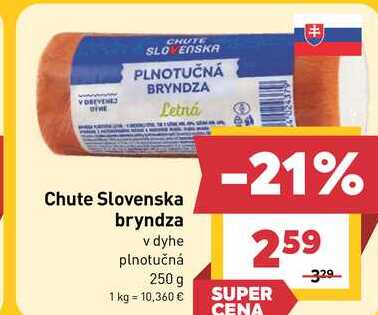 Chute Slovenska bryndza v dyhe plnotučná 250 g 