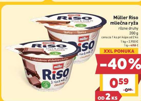 Müller Riso mliečna ryža rôzne druhy 200 g 