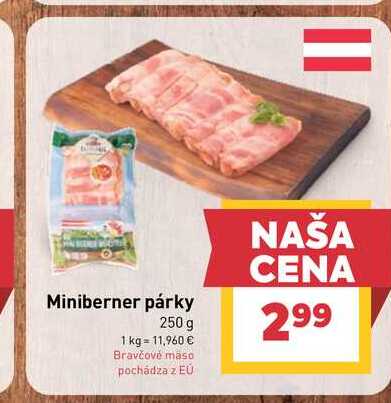 Miniberner párky 250 g 