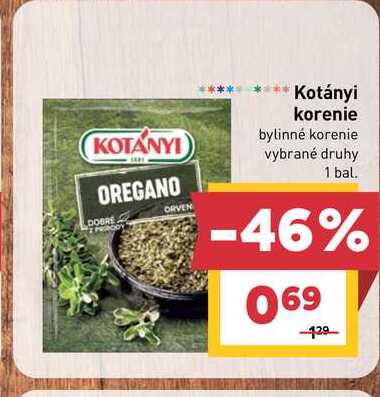 Kotányi korenie bylinné korenie vybrané druhy 1 bal.