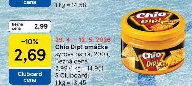 Chio Dip! omáčka syrová ostrá, 200 g