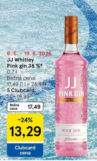 JJ Whitley Pink gin 38 % 0,7l v akcii