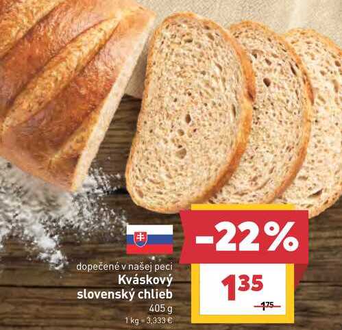 Kváskový slovenský chlieb 405 g 