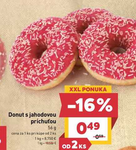 Donut s jahodovou príchuťou 56 g 