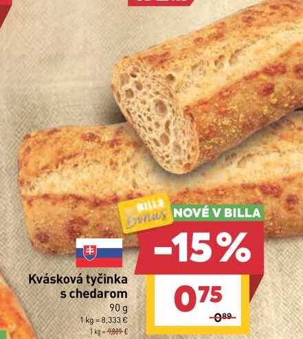 Kvásková tyčinka schedarom 90g 