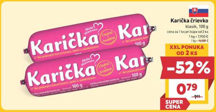 Karička črievko klasik, 100 g 