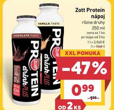 Zott Protein nápoj rôzne druhy 250 ml 