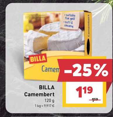 BILLA Camembert 120 g 