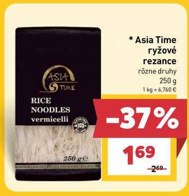 Asia Time ryžové rezance rôzne druhy 250 g