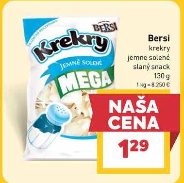 Bersi krekry jemne solené slaný snack 130 g 