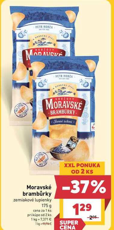 Moravské brambůrky zemiakové lupienky 175 g 