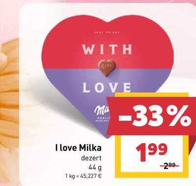 I love Milka dezert 44 g
