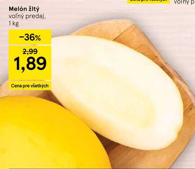 Melón žltý voľný predaj, 1 kg
