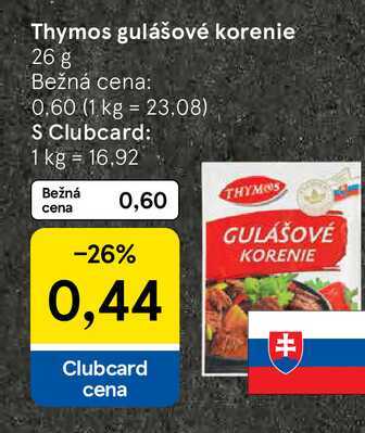 Thymos gulášové korenie 26 g