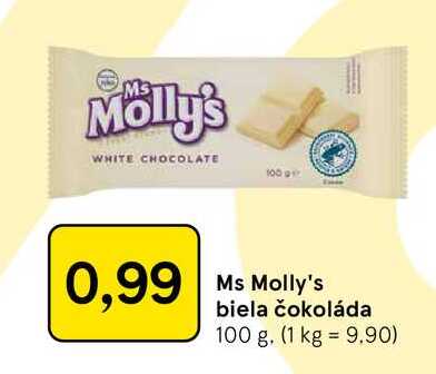 Ms Molly's biela čokoláda 100 g