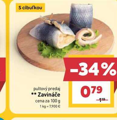 Zavináče cena za 100 g 