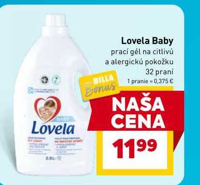 Lovela Baby prací gél na citlivú a alergickú pokožku 32 praní