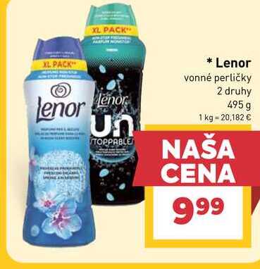 Lenor vonné perličky 2 druhy 495 g
