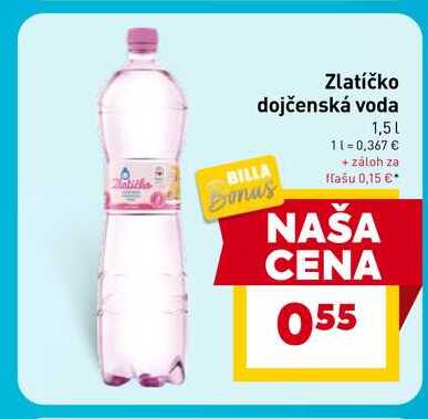 Zlatíčko dojčenská voda 1,5l
