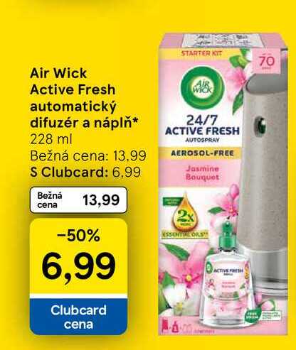 Air Wick Active Fresh automatický difuzér a náplň 228 ml