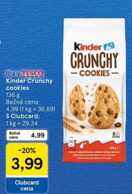 Kinder Crunchy cookies 136 g