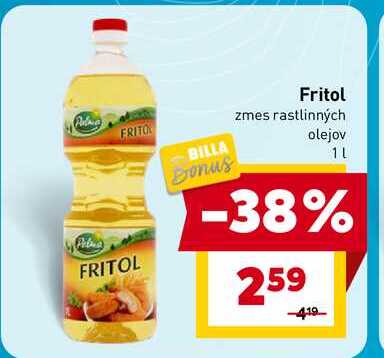 Fritol zmes rastlinných olejov 1L 