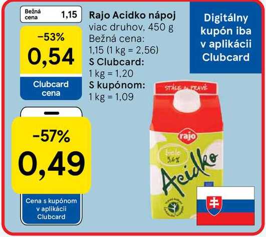 Rajo Acidko nápoj 450 g