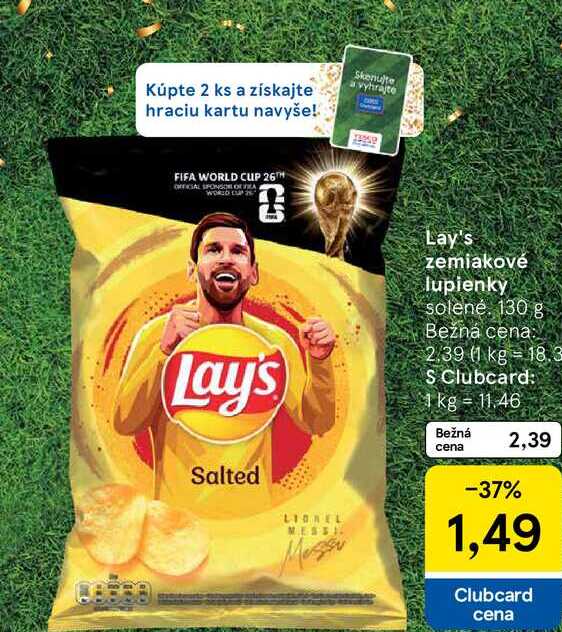 Lay's zemiakové lupienky solené 130 g