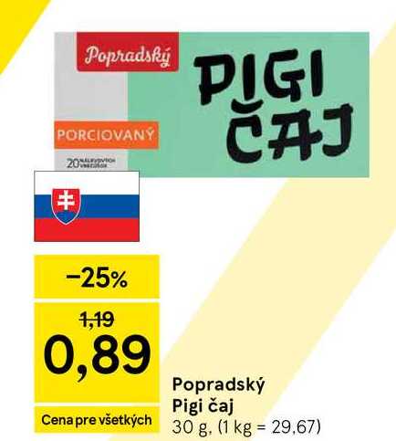 Popradský Pigi čaj Cena pre všetkých 30 g